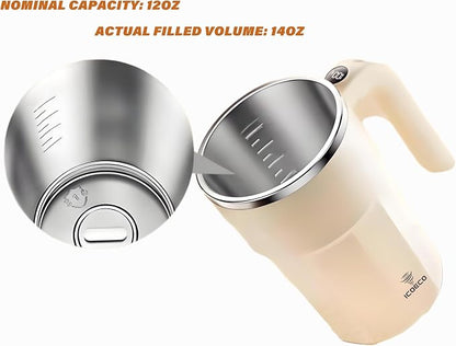 Self Stirring Coffee Mug, 12oz Rechargeable Magnetic Mixing Cup, 316 Stainless - Image 8