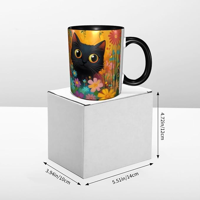 FyLybois Cat Coffee Mug 11 Ounce Mugs Ceramic Tea Cup Drinking Water Cups | - Image 6