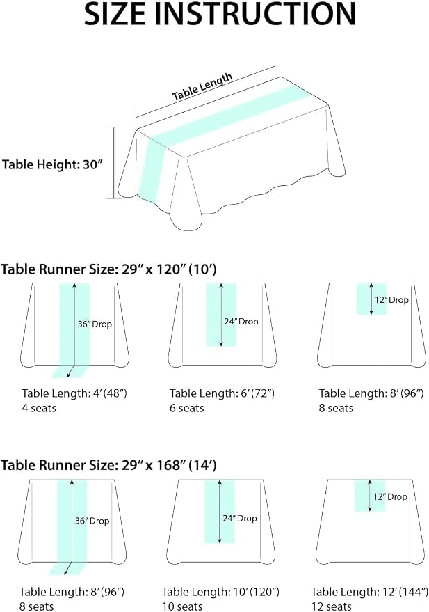 Ling's Moment 14Ft Red Table Runner, Wedding Sheer Chiffon Table Runners | - Image 6