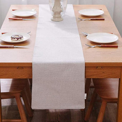 Soft Caddice Faux Linen Table Runner 2 Side - Image 4