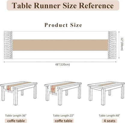 Boho Macrame Table Runner with Tassels 48in Grey Farmhouse Runner | Macrame - Image 7