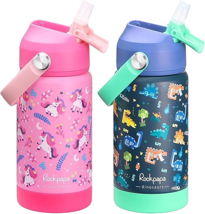 rockpapa 2 Pack Kids Insulated Water Bottle by rockpapa