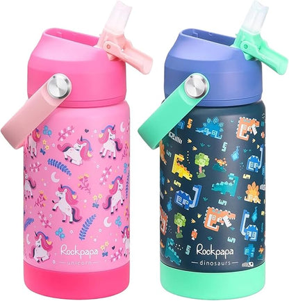 rockpapa 2 Pack Kids Insulated Water Bottle by rockpapa