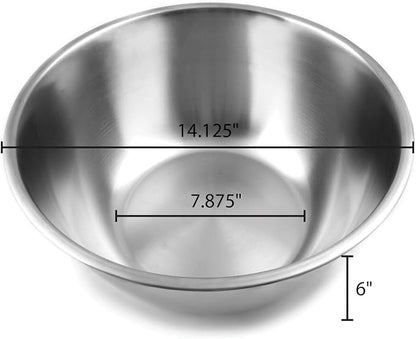 Fox Run Stainless Steel Mixing Bowl, 10.75 Quart Capacity Large Metal Bowl | - Image 3