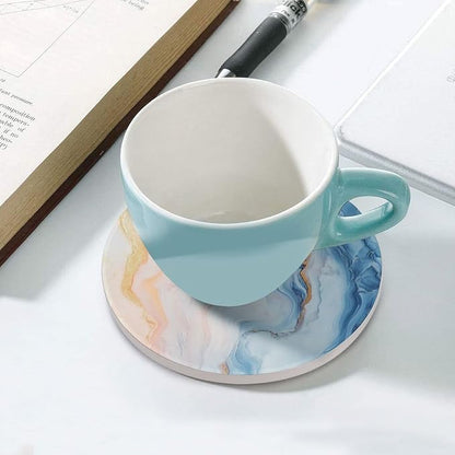 Minimalist Marble Texture Abstract Coasters Set of 4 Absorbent Coasters - Image 5