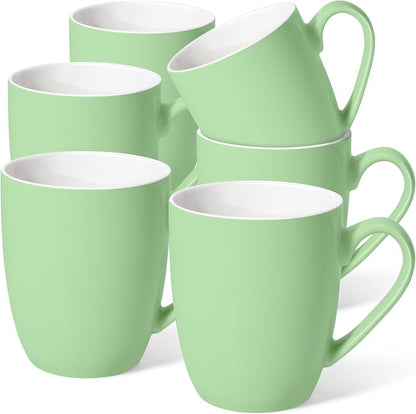 Urbanstrive 16 oz Large Coffee Mugs Set of 6 Ceramic Coffee Mug White Coffee by Urbanstrive