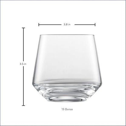 ZWIESEL GLAS Pure Whiskey Glass (Set of 6), Tumblers for Whiskey, Dishwasher-Safe Tritan Crystal Glasses, Made in Germany (13 Ounce)