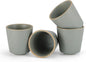 6.7 Ounce Janpanese Tea Cup Set of 4, Matte Grey | Ceramic Matcha Cup by Renewrevital