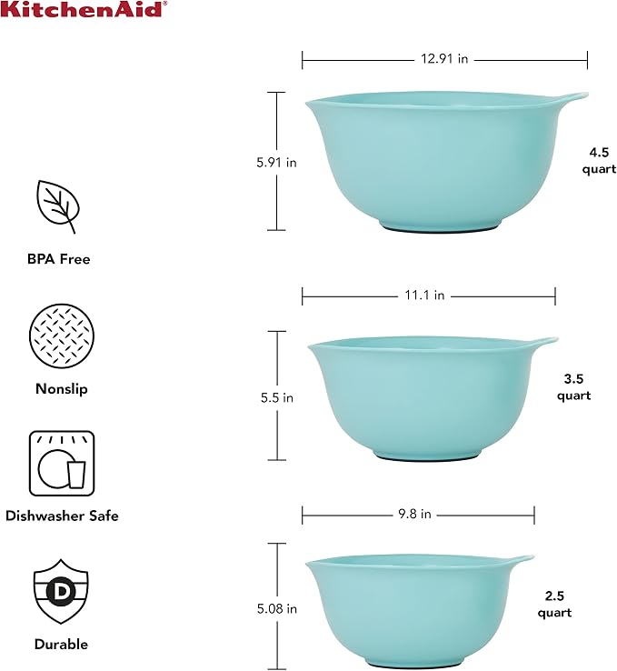 KitchenAid Universal Nesting Plastic Mixing Bowls - Image 3