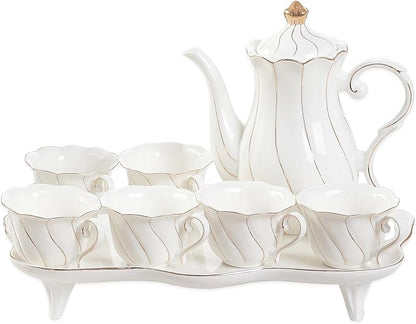 DUJUST 14 pcs Tea Set for 6 by DUJUST