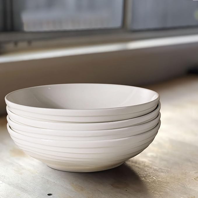 Pasta Bowls 32oz, Ceramic Large Salad Bowls 8 inch, Soup Bowls Set of 4 - Image 8