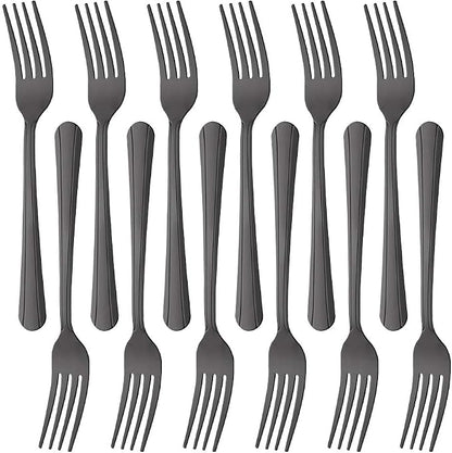 12 Pieces Dinner Fork, Stainless Steel Silverware Forks, 7.1 Inches Metal Fork by KitchenDining