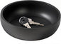 Aotea Crafts - 7.9" Concrete Key Bowl for Entryway Table Decor - Modern Industrial & Minimalist Decorative Key Holder Bowl for Keys- Charcoal Black- Smooth Texture - Sealed & Durable