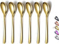 Gold Demitasse Espresso Spoons, 5.5'' Mini Coffee Spoons, Stainless Steel by HOMQUEN