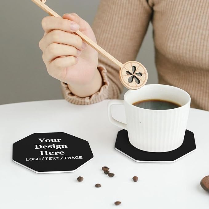 Custom Leather Coasters with Logo Personalized Coasters Bulk | Customized - Image 6