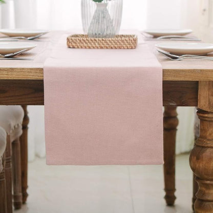 Soft Caddice Faux Linen Table Runner by NATUS+WEAVER