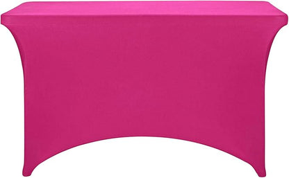 LZY Spandex Fitted Stretch Table Cover for 4ft or 6ft or 8ft Folding Table, Rectangular Cocktail Tablecloth, Perfect for Party or Banquet