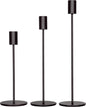 Black Candlestick Holders Set of 3, Decor Taper Candle Holder for Wedding, Dinning, Party,Fits 3/4 Inch Thick Candle