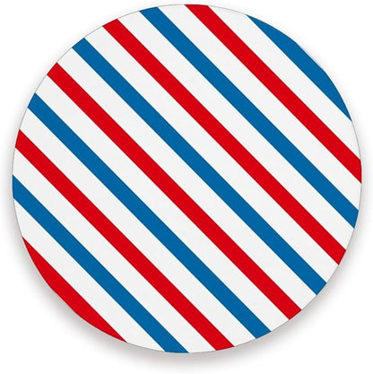 Coasters for Drinks Coaster Drink Set Decorative Coffee Table Desk Cup Mat Spring Cute Cork Bar Backing Round Home Decor Blue and Red Stripes19