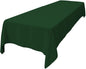 LA Linen Polyester Poplin Washable Rectangular Tablecloth, Stain and Wrinkle Resistant Table Cover 60x84, Fabric Table Cloth for Dinning, Kitchen, Party, Holiday 60 by 84-Inch, Hunter Green
