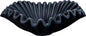 Large Decorative Bowl decor, Scalloped Pedestal Bowls for Modern Home Decor,Ruffle Decor,Stylish Key Bowl for Entry Table,Decorative Fruit Bowl for Kitchen Counter,Black