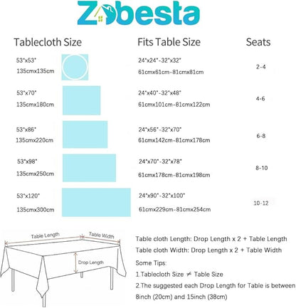 Zobesta Linen Table Cloth Rectangle Table 120 x 53 Inch, Cotton Red Linen Tablecloth Rectangle Heavy Weight Washable Farmhouse Soft Boho Tablecloth for Outdoor, Party, Holiday, Picnic, Dining