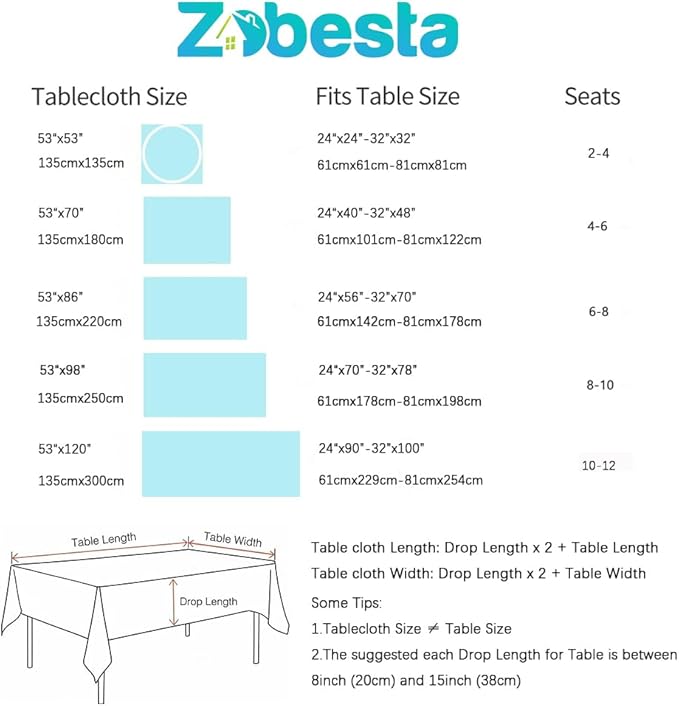 Zobesta Checkered Green Tablecloth Square 53 x 53 Inch Table Cloth, Heavy Weight Washable Farmhouse Soft Boho Linen Gingham Tablecloths for Outdoor, Party, Holiday, Picnic, Dining