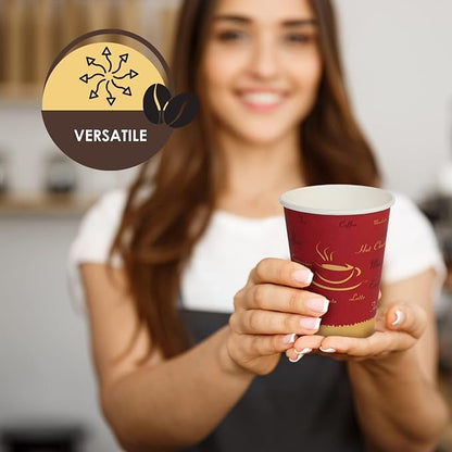PAMI Disposable Paper Coffee Cups 12 oz, Single-Use, Leak Resistant, 1000 Ct - Image 5