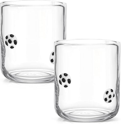 SiliFine 2 Pcs Soccer Icon Juice Glasses, 14oz Ball Sport Stemless Wine - Image 2