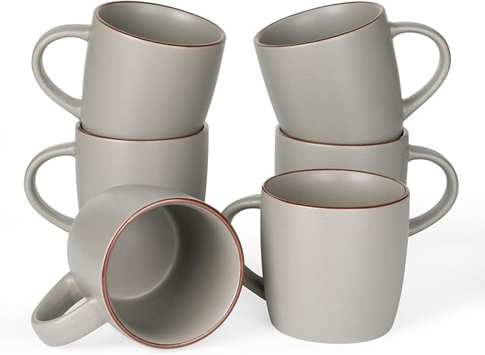 famiware Mercury Coffee Mugs 13 oz, Coffee Mugs Set of 6 by Famiware