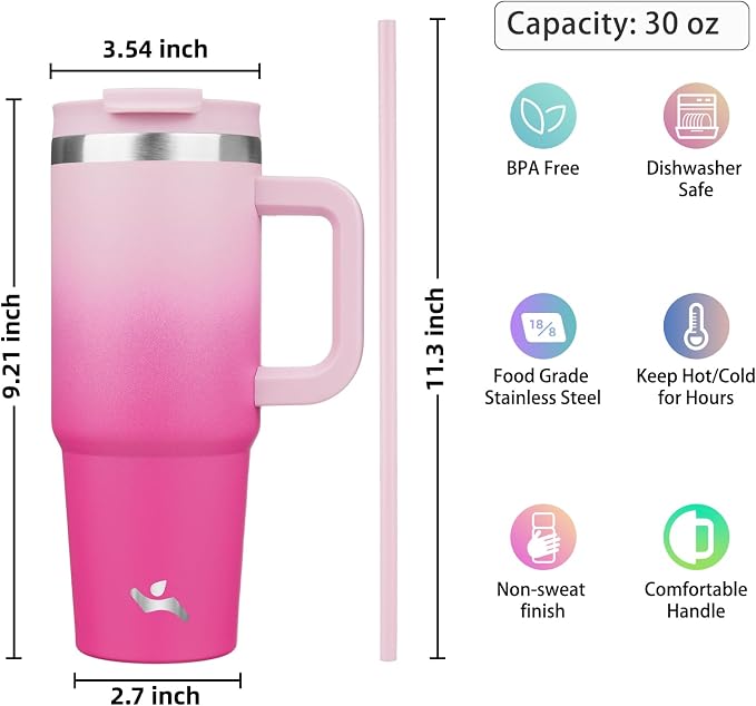 Konokyo 30 oz Insulated Tumbler Water Bottle - Image 4
