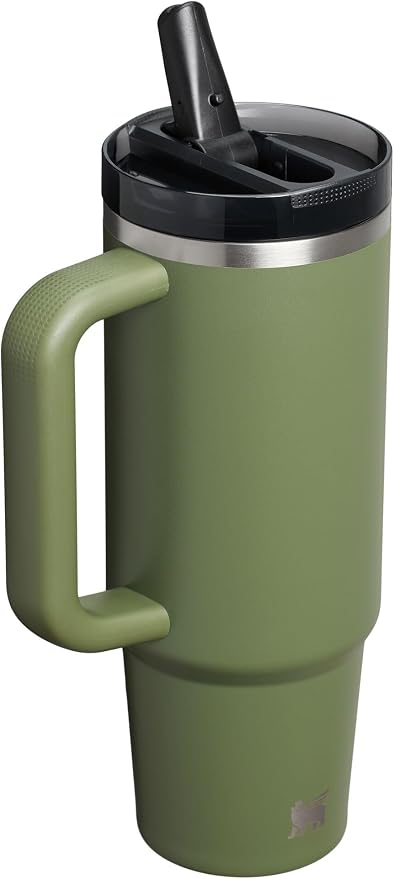 STANLEY Quencher ProTour Flipstraw Tumbler, 30 oz, Dried Pine | Built-In Straw - Image 3