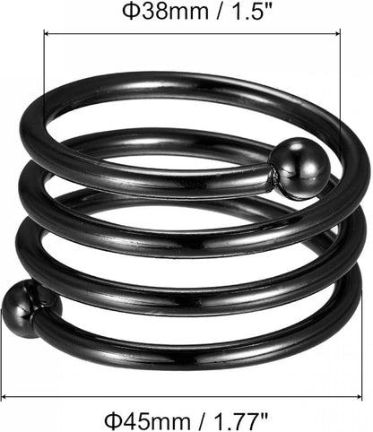 uxcell Metal Napkin Rings Set of 6, Spiral Napkin Ring Holder Buckle - Image 3