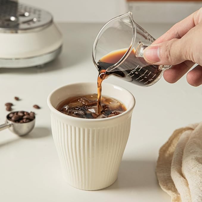 KEMORELA Espresso Cups Set of 3 – 5.5oz/7oz/10oz Ceramic Espresso Cups - Image 8