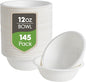 145 Pack 12 OZ Disposable Compostable Paper Bowls by ECOLipak