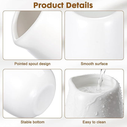 ULTECHNOVO 12 Pcs Ceramic Creamer Pitchers, Mini Milk Jugs - Image 4