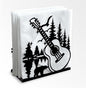 Guitar Forest Decorative Black Metal Napkin Holder for Table, 5.3" x 4.9" x 1.9" Music Tree Standing Napkin Holder for Home Kitchen Restaurant Picnic Party Coffee Bar Dining Room