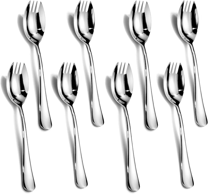 Alata Sporks, 7.4 Inches Long Handle Salad Forks by Alata