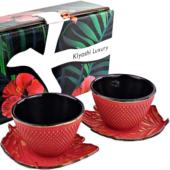 Cast Iron Tea Cup Set of 2 by KIYOSHILuxury