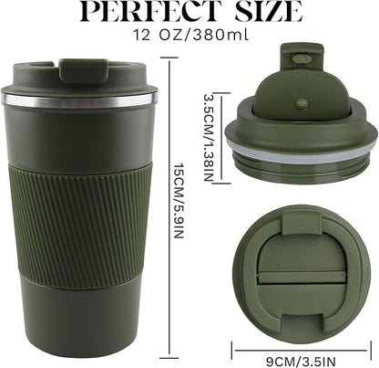 Insulated Travel Coffee Mug, Stainless Steel Coffee Cup - Image 3