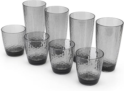 KOXIN-KARLU Hammered 15-ounce and 26-ounce Plastic Tumbler Acrylic Glasses by KOXIN-KARLU