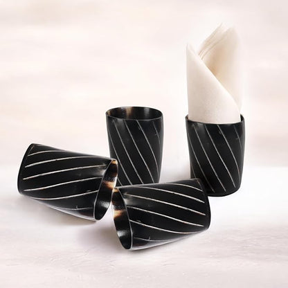 Handicrafts Home Viking Horn Shot Glasses Set of 8, Handmade Natural Ox Horn - Image 3