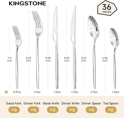 36 Piece Silverware Set for 6 - Image 2