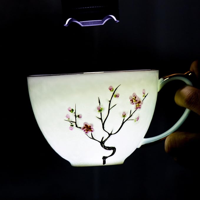 KAMMAK Tea Cups and Saucers Set of 2, Fine Bone China Coffee Cups, GH025 | - Image 7