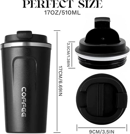 Insulated Travel Coffee Mug, Stainless Steel Coffee Cup - Image 4