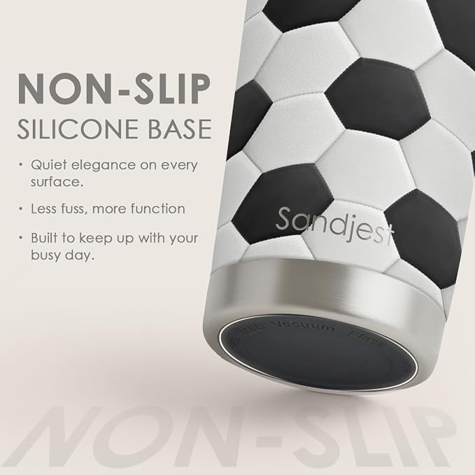 SANDJEST Soccer Tumbler 20oz Stainless Steel Insulated, Travel Coffee Cup - Image 4