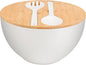 LOVYANXUE Salad Bowl with Lid, Nature Bamboo Mixing and Serving Bowl with Lid by LOVYANXUE