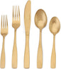 Matte Gold Silverware Set, Satin Finish 40-Piece Stainless Steel Flatware set by OCEExquisitesilverware