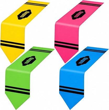 4 Pcs Crayon Table Runner 71 x 13 Inch Back to School Classroom Decorations - Image 8