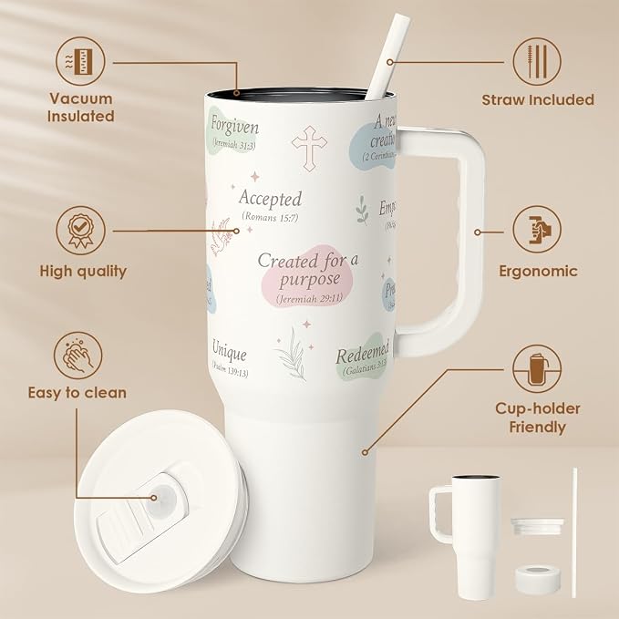 SANDJEST Christian Gift for Women – Inspiration Insulated Stainless Steel - Image 2